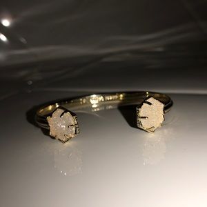 Kendra Scott Gold Cuff Bracelet - Iridescent Drusy
